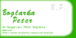 boglarka peter business card